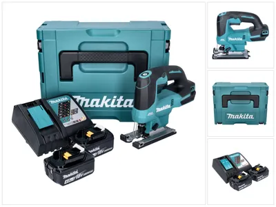 Produktbild von Makita DJV 184 RMJ Akku Pendelhub Stichsäge 18 V Brushless + 2x Akku 4,0 Ah + Ladegerät + Makpac