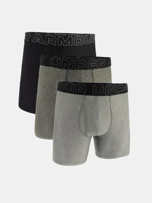 Produktbild von Under Armour Herren Grau Tech Performance Boxershorts im 3er-Pack, 15 cm Beinlänge – atmungsaktiv, feuchtigkeitsableitend, weiches Tragegefühl, ganztägiger Komfort