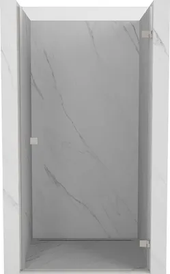 Produktbild von Mexen Lunar-B Duschabtrennung rechts öffnend 65 cm, transparent, gebürsteter Nickel - 832-065-000-97-00-P