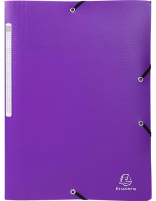Image de Exacompta 50x Chemise à élastiques 3 rabats PP OPAK A4 Violet 55818E