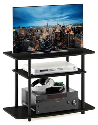 Produktbild von Furinno TV-Schrank mit 3 Ebenen, Espresso/Schwarz, 40.13 x 40.13 x 59.18 cm