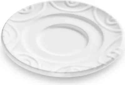 Image de Gmundner Keramik Weißgeflammt Soucoupe Espresso (Ø 11cm)