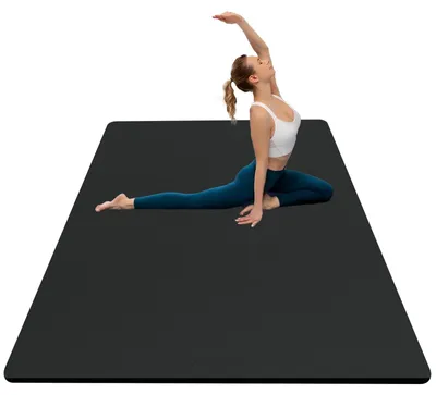 Image de Tapis de fitness pour yoga, format XXL, épaisseur 10 mm, dimensions 200 x 100 cm, tapis antidérapant pour une utilisation à domicile