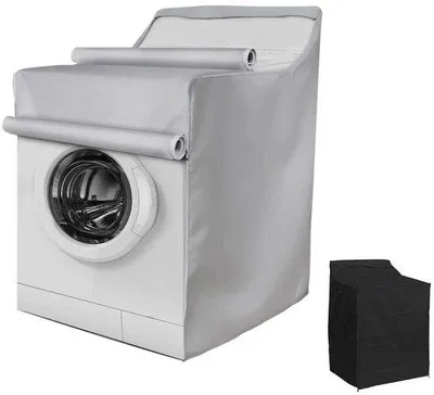 Immagine prodotto di Etichetta per lavatrice, adatta per lavatrice e asciugatrice, realizzata in tessuto resistente, con doppia cerniera per un facile utilizzo. Adatta alla maggior parte delle lavatrici e asciugatrici con ganci superiori o frontali (argento).