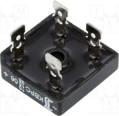 Produktbild von 1x Einphasen Brückengleichrichter Urmax: 600V If: 10/15/25A  THT KBPC10/15/2506FP