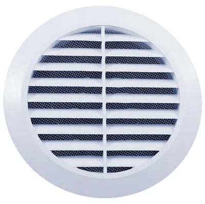 Produktbild von Ventilationsgitter Lüftungsgitter FEINZ rund - 100 mm - Weiß - mit Netz - für optimale Luftzirkulation