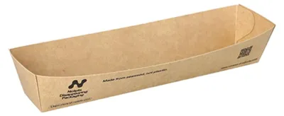 Produktbild von Snacktrays, Pappe "NOTPLA" 3,5 cm x 3,3 cm x 18,5 cm braun