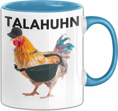 Produktbild von Tala Huhn Tasse Geschenk Talahuhn Meme Witziger Becher Talahon (Blau)