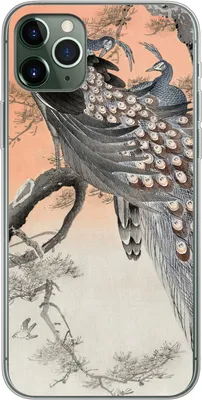 Produktbild von MuchoWow® Handyhülle Schutzhülle Hülle für Telefoonhoesje iPhone 11 Pro Max Pfauenfedern - Pfau - Vintage Silikon Softcase Handy Hülle - Schutz
