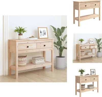 Immagine prodotto di vidaXL Consolle 100x35x75 cm in legno di pino massiccio - Tavolini