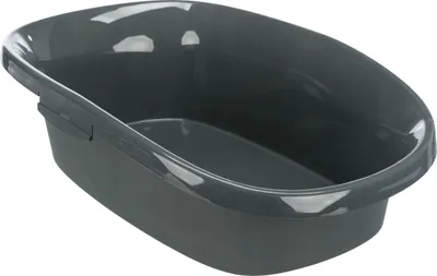 Produktbild von TRIXIE Be Eco Katzentoilette Carlo, mit Rand, 31 x 14 x 43 cm, anthrazit / grau-grün