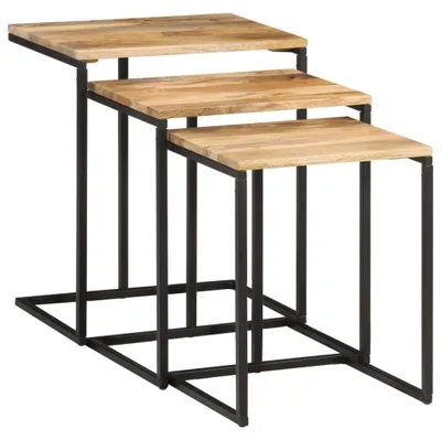 Productafbeelding van Salontafelset van 3 Massief Acaciahout