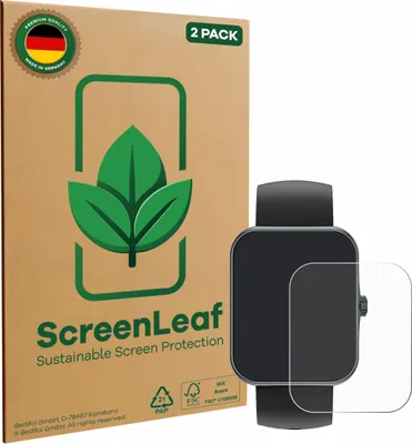 Produktbild von 2x ScreenLeaf Schutzfolie für Alutoria S80K 1.83" nachhaltiger Displayschutz Display Schutz Folie Klar Transparent