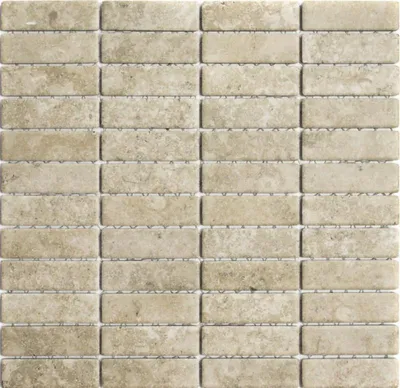Produktbild von Mosaik Fliese Keramik beige Stäbchen Steinoptik beige Fliesenspiegel Küche MOS24-STSO67