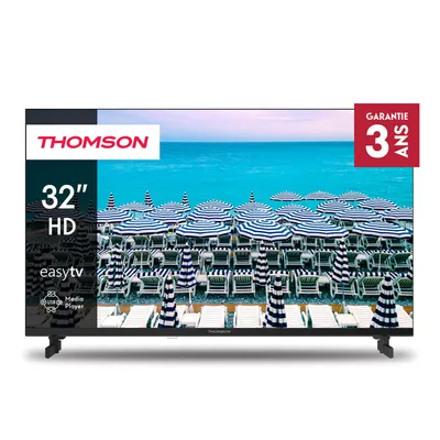 Image de Thomson 32'' (81 cm) LED HD Easy TV - Pas de Smart - Mode hôtel, USB, HDMI, Triple Tuner, AV IN, CI+, Panneau  - 32HD2S13