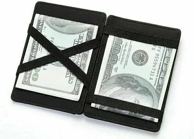 Produktbild von Mini Brieftasche Mini Geldbörse Portemonnaie Wallet Slim Schwarz