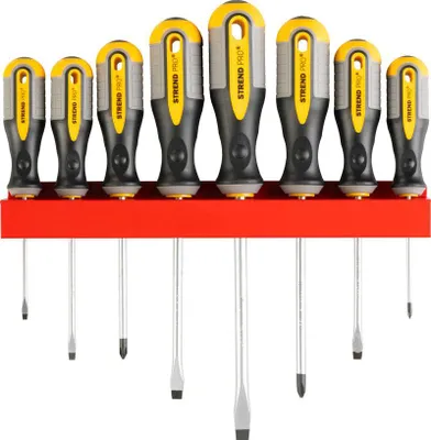 Produktbild von Schraubendrehersatz Strend Pro SDX72-308, 9-teilig, Schlitz + Phillips