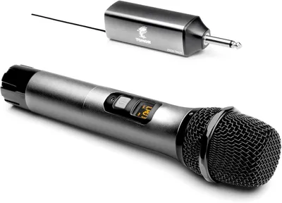 Produktbild von TONOR TW620 Funkmikrofon Set UHF Kabellos 60m Reichweite Dynamisches Mikrofon mit 5 Frequenzkanälen 6.35mm Klinke für Karaoke DJ Kirche PA Systeme