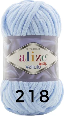 Produktbild von Alize Velluto, 100g/68m 218 baby blue