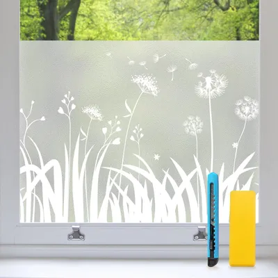 Productafbeelding van Zindoo Raamfolie voor ramen, inkijkbescherming, uv-bescherming, mat, geschikt voor badkamer, kantoor, woonkamer, 90 x 400 cm