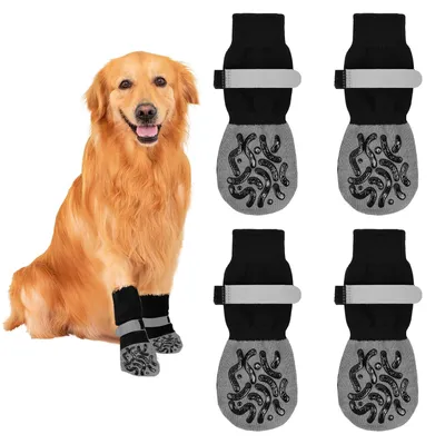 Image de Lot de 2 chaussettes pour chien avec semelle antidérapante