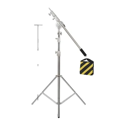 Produktbild von Lichtstativ, Edelstahl, höhenverstellbar, 28M Kit