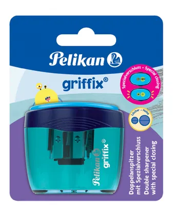 Produktbild von Pelikan Doppeldosenanspitzer griffix Blau 1 ST