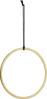 Produktbild von Metallring in Gold, flach, Durchmesser 28cm, mit Kordel zum Aufhängen | Drahtring zum Basteln