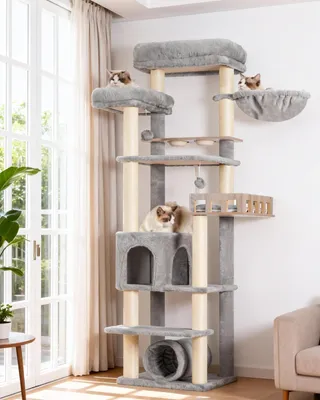 Produktbild von Katzenbaum mit Tunnel und Futterstation