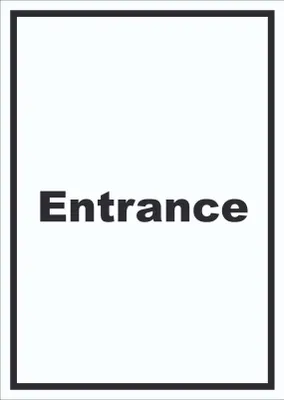 Produktbild von Entrance Schild mit Text Eingang hochkant A1 Rückseite selbstklebend