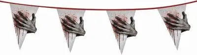 Zdjęcie produktu dla Gigantyczny łańcuch z proporczykami Horror nocą, dwustronny, 6 m