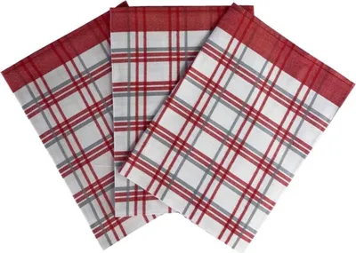 Obrázok produktu pre Extra absorpčná osuška 50x70 cm Tradičná červená károvaná 3 ks