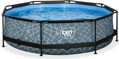 Produktbild von EXIT Stone Pool ø300x76cm mit Filterpumpe - grau
