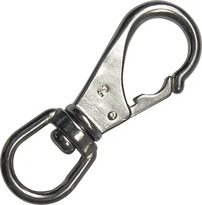 Produktbild von Drehwirbel-Karabinerhaken 94 mm Edelstahl