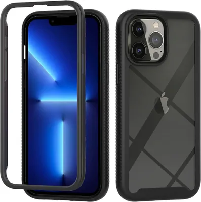 Obrázek produktu pro Pouzdro pro iPhone 14 Pro Hybridní průhledné TPU rámečkem, nárazuvzdorné pouzdro černé