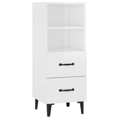 Produktbild von Sideboard Hochglanz-Weiß 34,5x34x90 cm Holzwerkstoff
