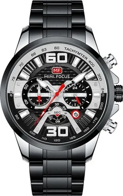 Produktbild von Mini Focus NO-23880 Herrenuhr Schwarz/Silber KP23880