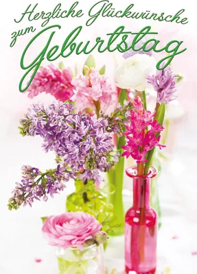 Produktbild von Geburtstag  Glückwunschkarte im Format 115x17cm mit Umschlag