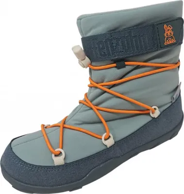 A single winter boot against a white background.