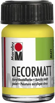Produktbild von Decormatt Acryl - Zitron 020 15 ml. Packung mit 5 Stück