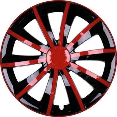 Immagine prodotto di 4x set di coprimozzi PREMIUM DESIGN Gral 14 INCH in rosso/nero