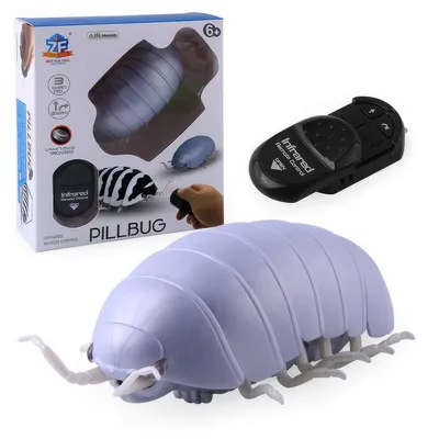 Produktbild von Elektronisches Tier Streichspielzeug,Fernbedienungswurm Kellerassel,Insektenauto Fahrzeug,Kindergeburtstagsgeschenke, Grau