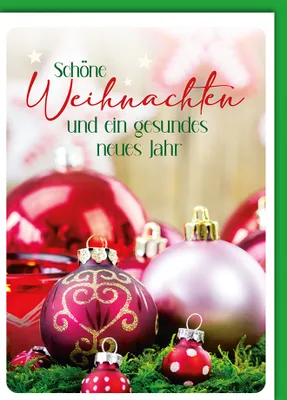 Produktbild von Weihnachten - Karte mit Umschlag - Weihnachtskugeln