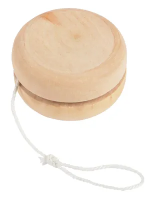 Produktbild von Jo-Jo Jojo Holz YoYo Natur 5,3 x 2,8 cm Geschicklichkeitsspiel Spielzeug BWI
