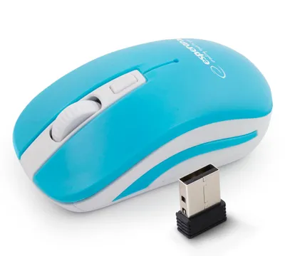 Obrázok produktu pre Esperanza EM126WB, Optický, RF Wireless, 1600 DPI, Modrá, Biela