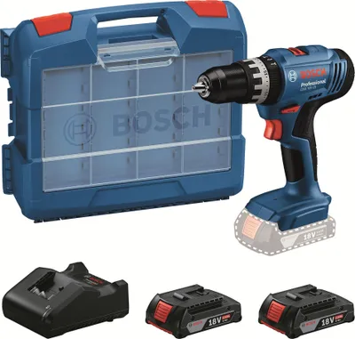Obrázok produktu pre Akumulátorová vŕtačka s príklepom GSB 18V-25, 2 x akumulátor GBA 18V 2,0 Ah