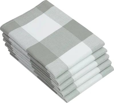 Produktbild von 5er Set Geschirrtücher Baumwolle 50x70 cm grau-kariert