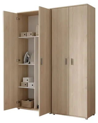 Produktbild von Veruno - Großer Universalschrank, 139x190h cm Eiche, Anpassbar