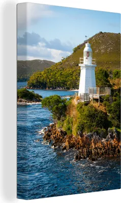 Produktbild von OneMillionCanvasses® - Leinwandbilder - 90x140 cm, Leuchtturm in Tasmanien, Wandbilder Kunstdruck Wanddekoration - Wandschmucke - Schlafzimmer