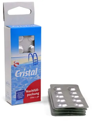 Produktbild von CRISTAL SET Wassertestgerät Chlor pH + Nachfüllpackung